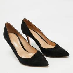 Pre Owned Gianvito Rossi Black Suede Gianvito Pointed Toe Pumps Size 41
