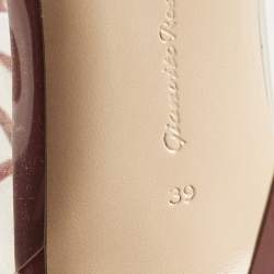 Pre Owned Gianvito Rossi Red PVC and Leather Helmut Boots Size 39