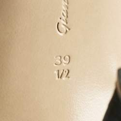 Pre Owned Gianvito Rossi Black Suede Open Toe Slingback Sandals Size 39.5