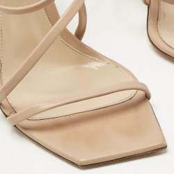 Pre Owned Gianvito Rossi Beige Leather Manilla Sandals Size 37