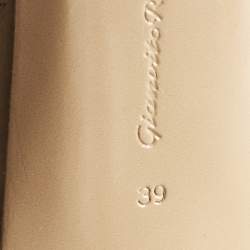 Pre Owned Gianvito Rossi Beige PVC And Leather Helmut Lace Up Boots Size 39