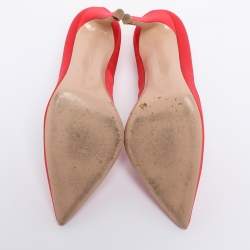 Pre Owned Gianvito Rossi Red Satin Pumps Size 40