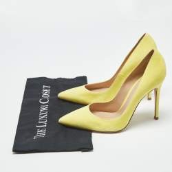 Pre Owned Gianvito Rossi Green Suede Pointed Toe Pumps Size 39