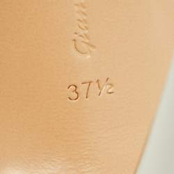 Pre Owned Gianvito Rossi Transparent PVC and Patent Leather Elle Slide Sandals Size 37.5