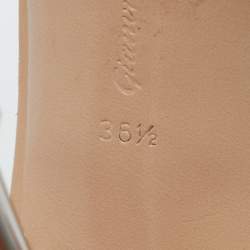 Pre Owned Gianvito Rossi Beige PVC Elle Slide Sandals Size 36.5