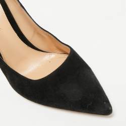 Pre Owned Gianvito Rossi Black Suede Gianvito 105 Pumps Size 37