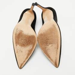 Pre Owned Gianvito Rossi Black Suede Gianvito 105 Pumps Size 37