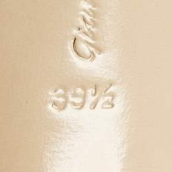 Pre Owned Gianvito Rossi Cream/Beige Patent Leather and PVC Plexi Pumps Size 39.5