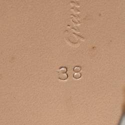 Pre Owned Gianvito Rossi White Leather Belted Ankle-Strap Sandals Size 38