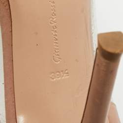 Pre Owned Gianvito Rossi Transparent/Beige PVC and Python Leather Plexi Pumps Size 39.5