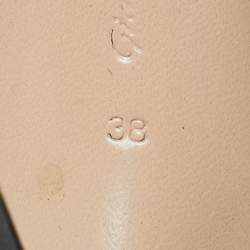 Pre Owned Gianvito Rossi Black Leather and Mesh Over The Knee Boots Size 38