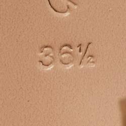 Pre Owned Gianvito Rossi Beige/Transparent Leather and PVC Plexi Pointed Toe Pumps Size 36.5