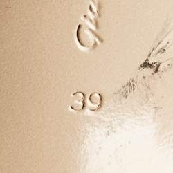 Pre Owned Gianvito Rossi Gold Leather and PVC Stella Ankle Strap Sandals Size 39