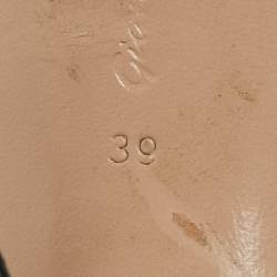 Pre Owned Gianvito Rossi Transparent/Black Leather and PVC Plexi Ankle Wrap Sandals Size 39