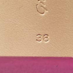 Pre Owned Gianvito Rossi Pink PVC Cosmic Slide Sandals Size 38