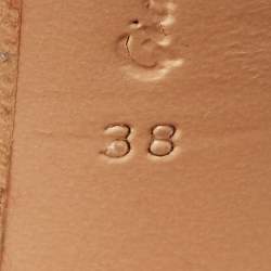 Pre Owned Gianvito Rossi Beige Patent Leather Mary Jane Pumps Size 38