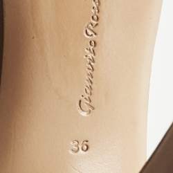 Pre Owned Gianvito Rossi Brown Leather Platform Ankle Strap Sandals