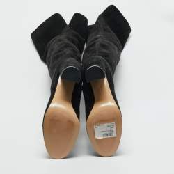 Pre Owned Gianvito Rossi Black Suede Knee Length Boots Size 39