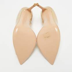 مملوكة مسبقًا Gianvito Rossi Gold Leather Musa Pumps Size 41