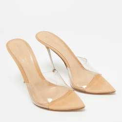 Pre Owned Gianvito Rossi Transparent PVC Elle Slide Sandals Size 39