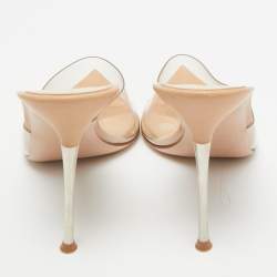 Pre Owned Gianvito Rossi Transparent PVC Elle Slide Sandals Size 39
