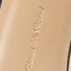 Pre Owned Gianvito Rossi Black/Brown Suede and PVC Plexi Pointed Toe Pumps Size 36