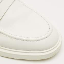 مملوكة مسبقًا Gianvito Rossi White Leather Slip On Loafers  Size 41