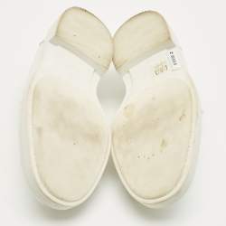 مملوكة مسبقًا Gianvito Rossi White Leather Slip On Loafers  Size 41