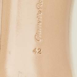 Pre Owned Gianvito Rossi Beige/Transparent Patent Leather and PVC Plexi Pumps Size 42