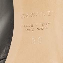 Pre Owned Gianvito Rossi Black Leather Strappy Pumps Size 38