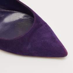 Pre Owned Gianvito Rossi Purple Suede Gianvito 105 Pumps Size 40.5