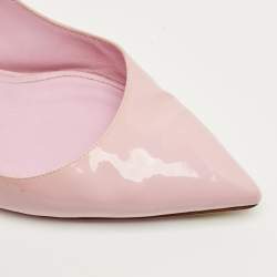 Pre Owned Gianvito Rossi Purple Patent Leather Slingback Pointed Toe Pumps Size 40