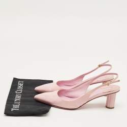 Pre Owned Gianvito Rossi Purple Patent Leather Slingback Pointed Toe Pumps Size 40