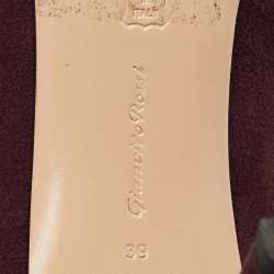 Pre Owned Gianvito Rossi Burgundy Suede Gianvito Pointed Toe Pumps Size 39