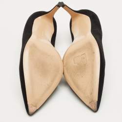 Pre Owned Gianvito Rossi Black Suede Gianvito Pointed Toe Pumps Size 39