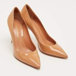 Pre Owned Gianvito Rossi Beige Gianvito Pointed Toe Pumps Size 34