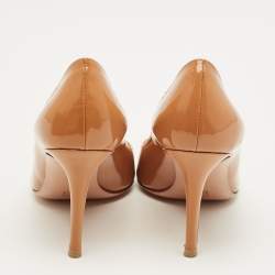 Pre Owned Gianvito Rossi Beige Gianvito Pointed Toe Pumps Size 34