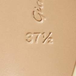 Pre Owned Gianvito Rossi Cream Patent Leather and PVC Plexi Pumps Size 37.5