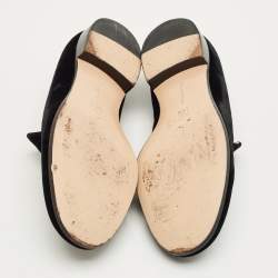 Pre Owned Gianvito Rossi Black Velvet Marcel Loafers Size 36