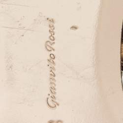 Pre Owned Gianvito Rossi Brown Leopard Print Calfhair Anna Slingback Flats Size 36