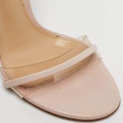 مملوكة مسبقًا صندل جيانفيتو روسي برباط كاحل جلد و بي في سي بيج مقاس 36