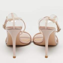 مملوكة مسبقًا صندل جيانفيتو روسي برباط كاحل جلد و بي في سي بيج مقاس 36