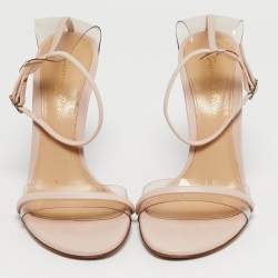 مملوكة مسبقًا صندل جيانفيتو روسي برباط كاحل جلد و بي في سي بيج مقاس 36