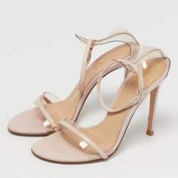 مملوكة مسبقًا صندل جيانفيتو روسي برباط كاحل جلد و بي في سي بيج مقاس 36