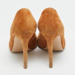 Pre Owned Gianvito Rossi Beige Suede Gianvito 105 Pumps Size 38.5