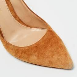 Pre Owned Gianvito Rossi Beige Suede Gianvito 105 Pumps Size 38.5