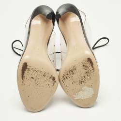 Pre Owned Gianvito Rossi Helmut Size 35.5 Transparent PVC Cut-out Ankle Length Boots