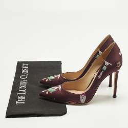 مملوكة مسبقًا Gianvito Rossi Gianvito 85 Size 36 Burgundy Satin Pumps