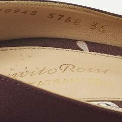 مملوكة مسبقًا Gianvito Rossi Gianvito 85 Size 36 Burgundy Satin Pumps