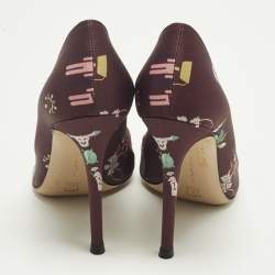 مملوكة مسبقًا Gianvito Rossi Gianvito 85 Size 36 Burgundy Satin Pumps